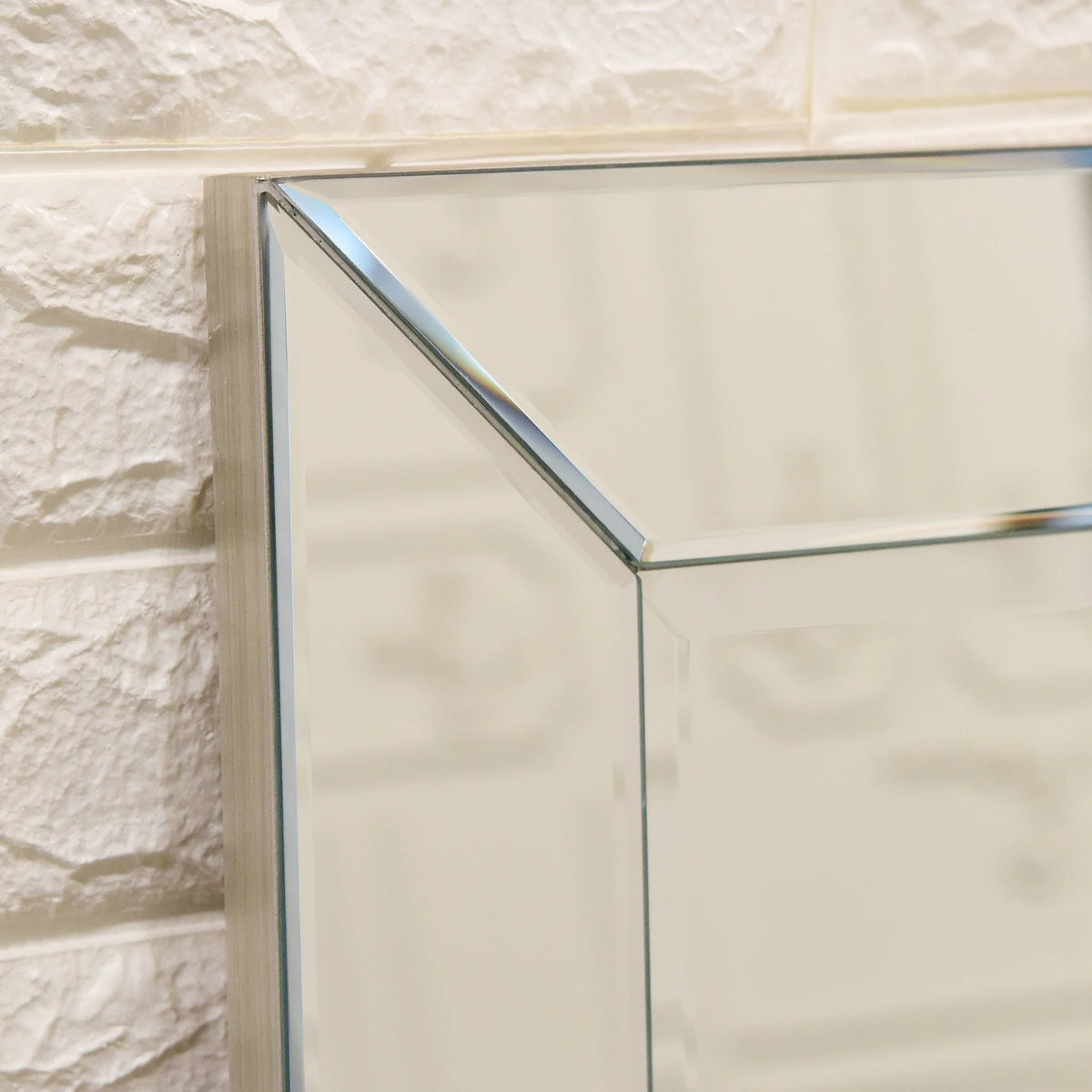 Beveled Rectangular Clear HD Wall Mirror, Bathroom Vanity and Bedroom Mirror, 3 Sizes