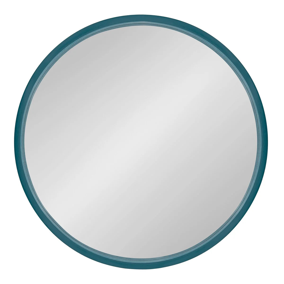 Round Wood Accent Wall Mirror, Modern Decorative Wooden Frame Mirror for Living Room, Bedroom and Entryway