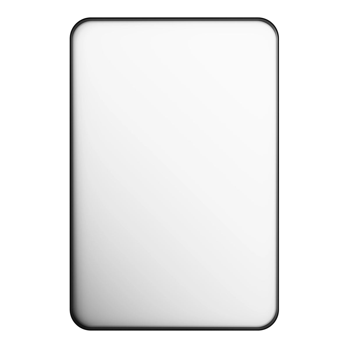 Aluminum Alloy Rounded Corner Vanity Mirror, Modern Wall Mounted Mirror for Bathroom, Bedroom and Home Decor