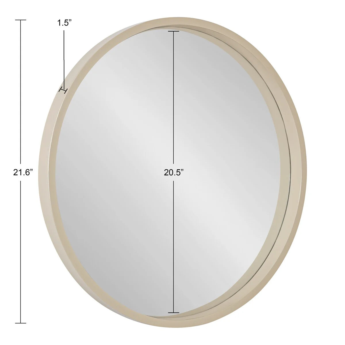Round Wood Accent Wall Mirror, Modern Decorative Wooden Frame Mirror for Living Room, Bedroom and Entryway