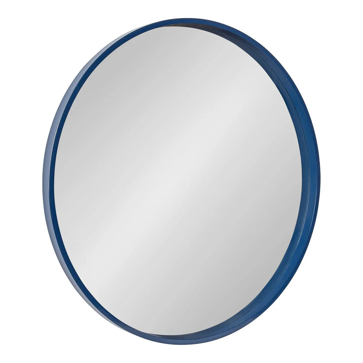 Round Wood Accent Wall Mirror, Modern Decorative Wooden Frame Mirror for Living Room, Bedroom and Entryway