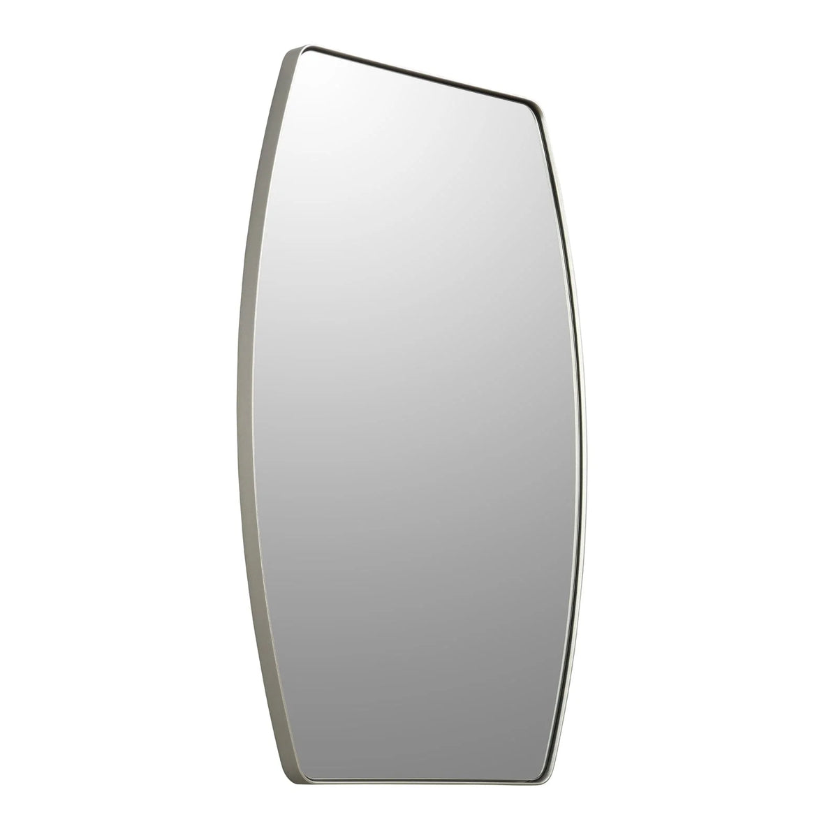Modern Oblong Metal Wall Mirror, Decorative Elongated Hanging Mirror for Living Room, Bedroom and Entryway