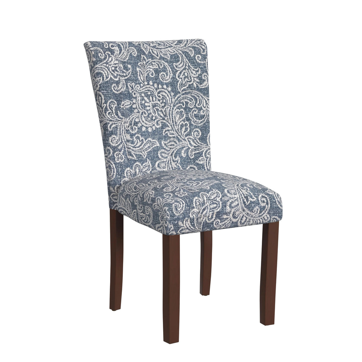 Set of 2 Upholstered Medallion Dining Chairs, Comfortable Parsons Style Chairs for Kitchen and Dining Room