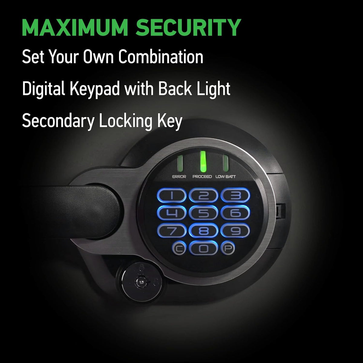 1.23 Cu Ft Waterproof and Fireproof Digital Safe Box, Alloy Steel Security Safe for Home and Office