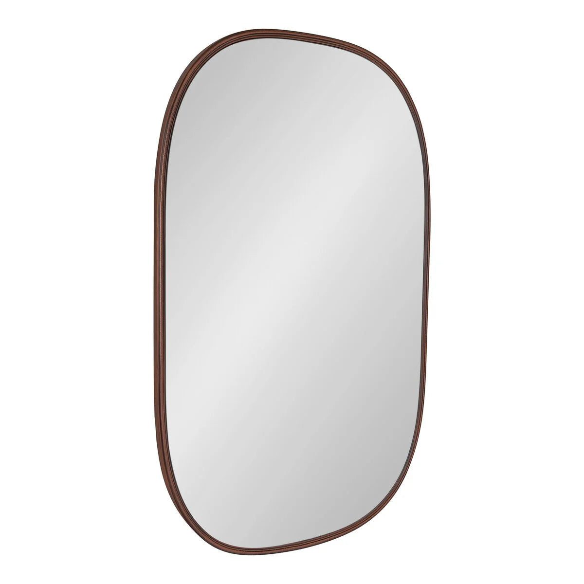 Modern Capsule Framed Wall Mirror, Decorative Oval Accent Mirror for Living Room, Bedroom and Entryway