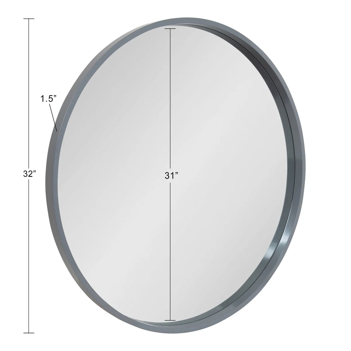 Round Wood Accent Wall Mirror, Modern Decorative Wooden Frame Mirror for Living Room, Bedroom and Entryway