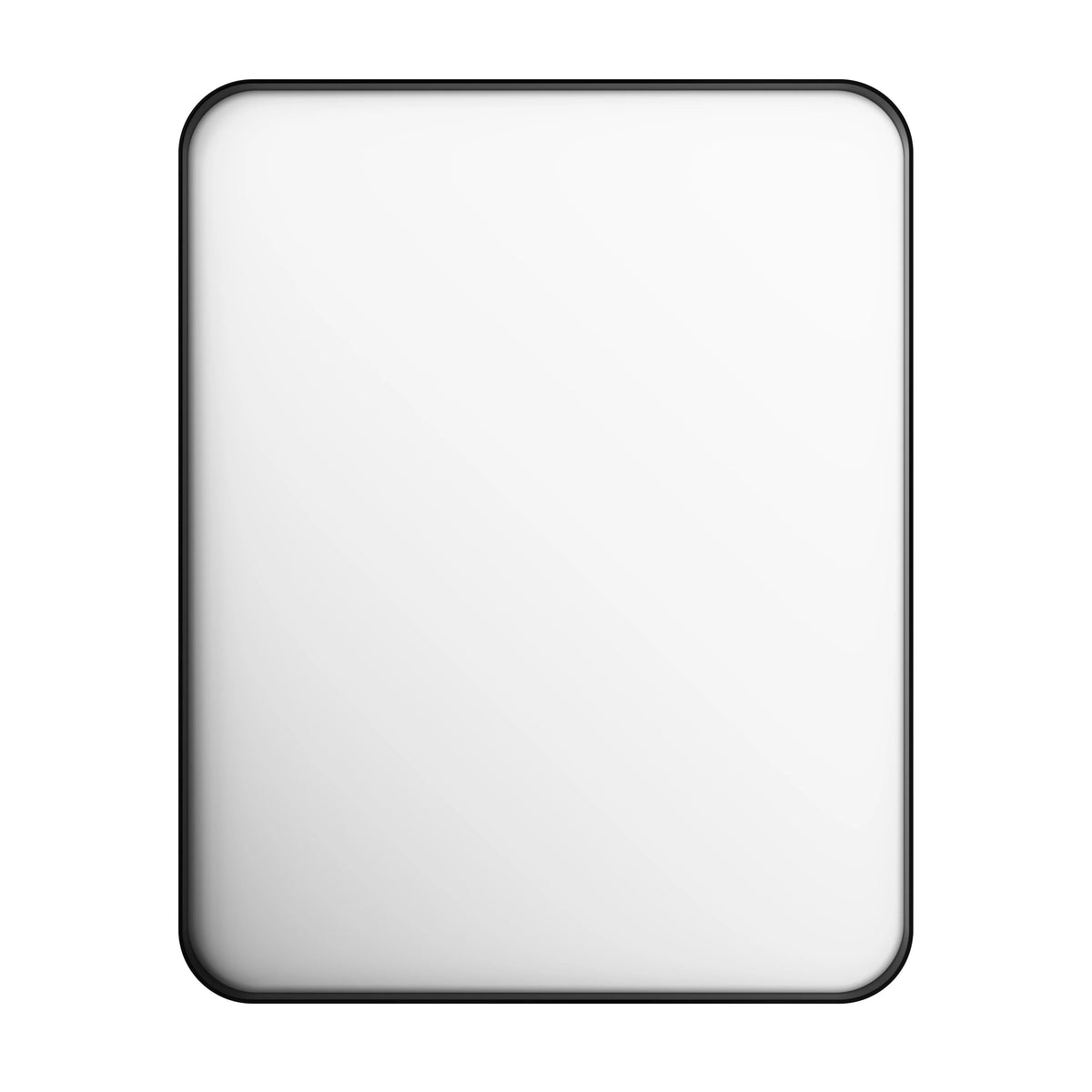 Aluminum Alloy Rounded Corner Vanity Mirror, Modern Wall Mounted Mirror for Bathroom, Bedroom and Home Decor