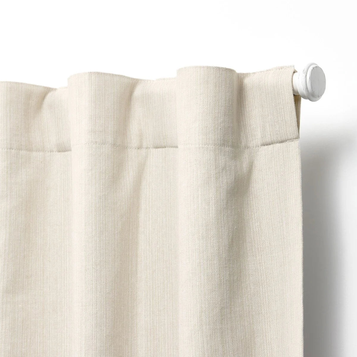Blackout Curtain Single Panel, Back Tab and Rod Pocket Window Curtain