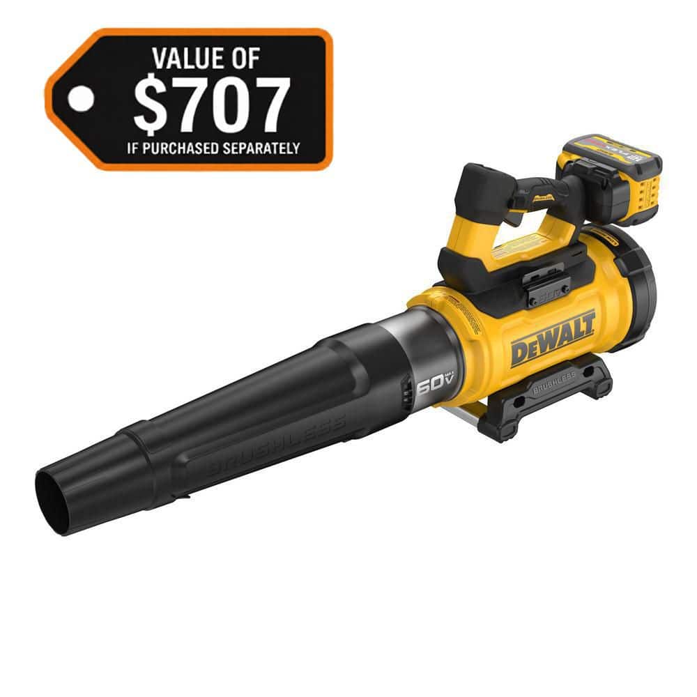 DEWALT DCBL777Y1 - FLEXVOLT 60V MAX 160 MPH 760 CFM Brushless Cordless Battery Powered Blower Kit w/ (1) FLEXVOLT 4 A...