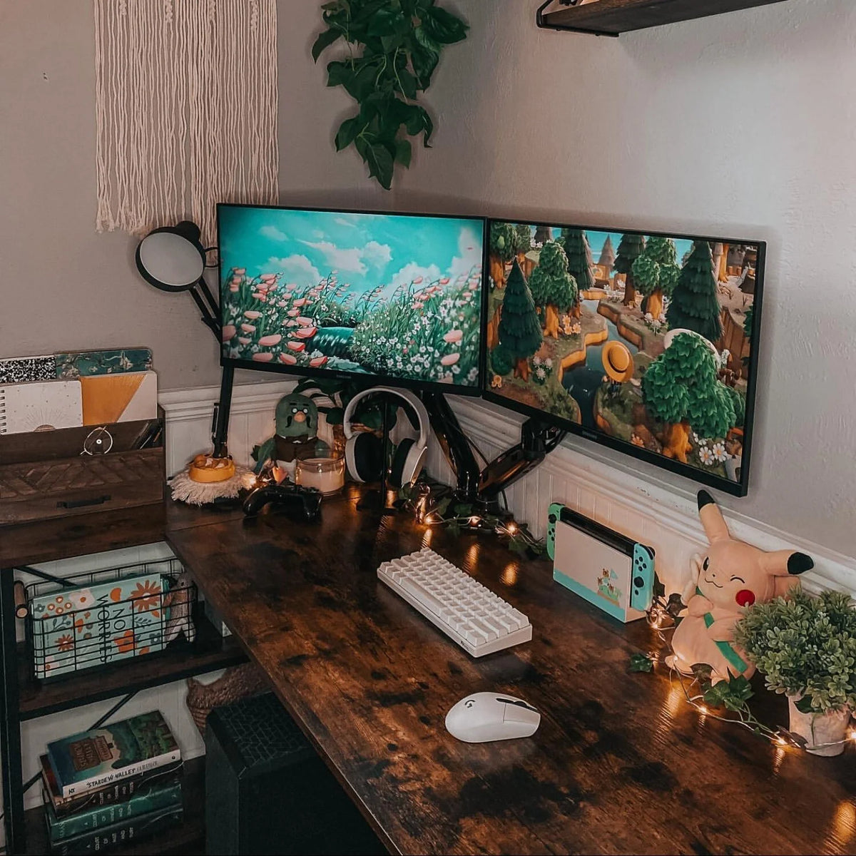 Small L Shaped Computer Desk with Storage Shelves, Compact Corner Workstation for Home Office and Study