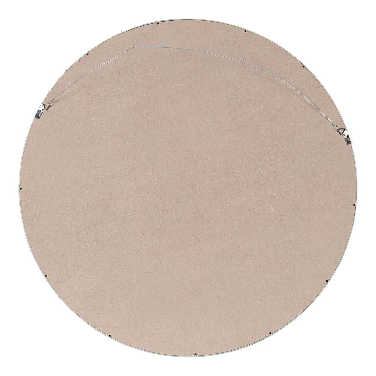 Round Wood Accent Wall Mirror, Modern Decorative Wooden Frame Mirror for Living Room, Bedroom and Entryway