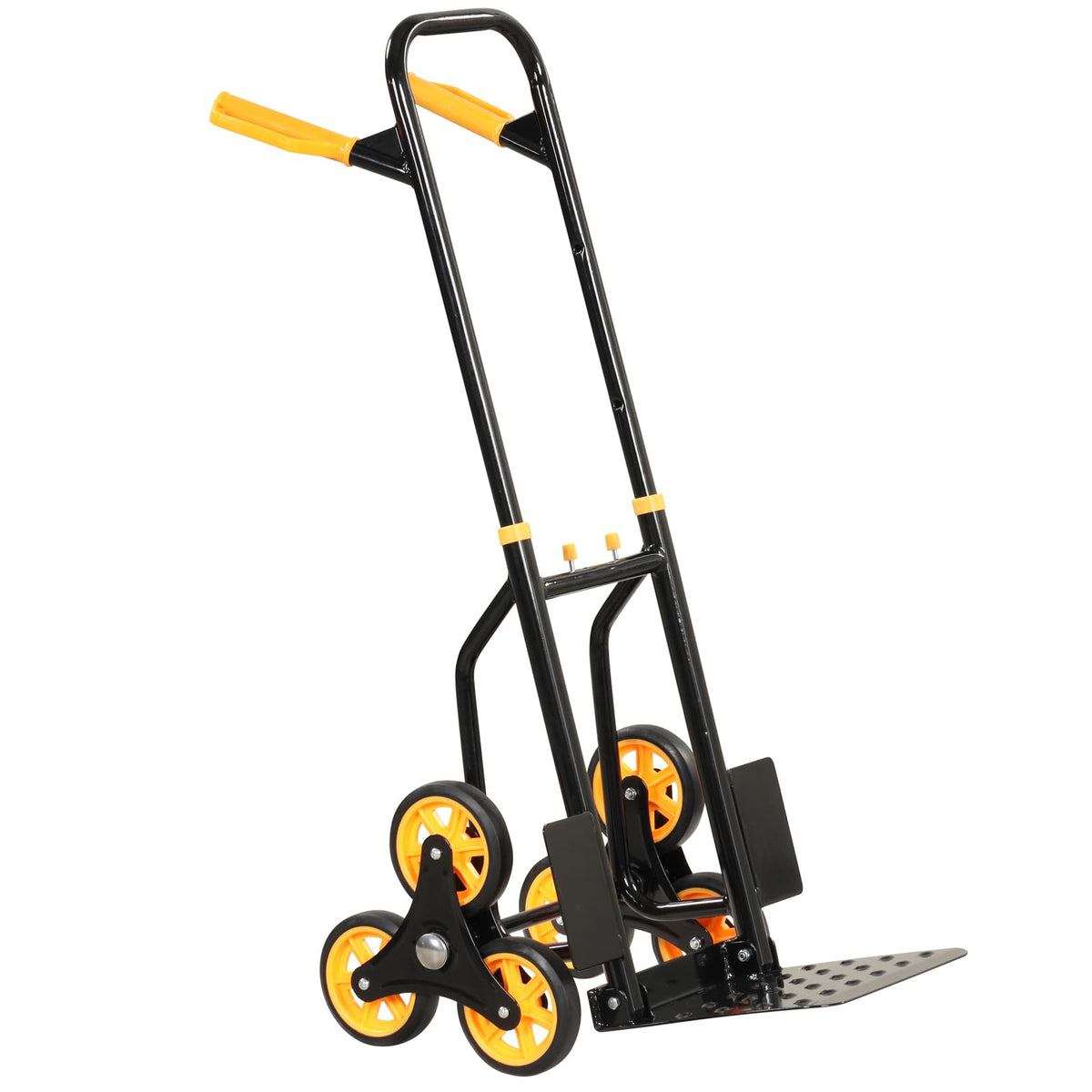 Stair Climber Hand Truck �� Heavy-Duty Folding Dolly with Stair Glide Wheels