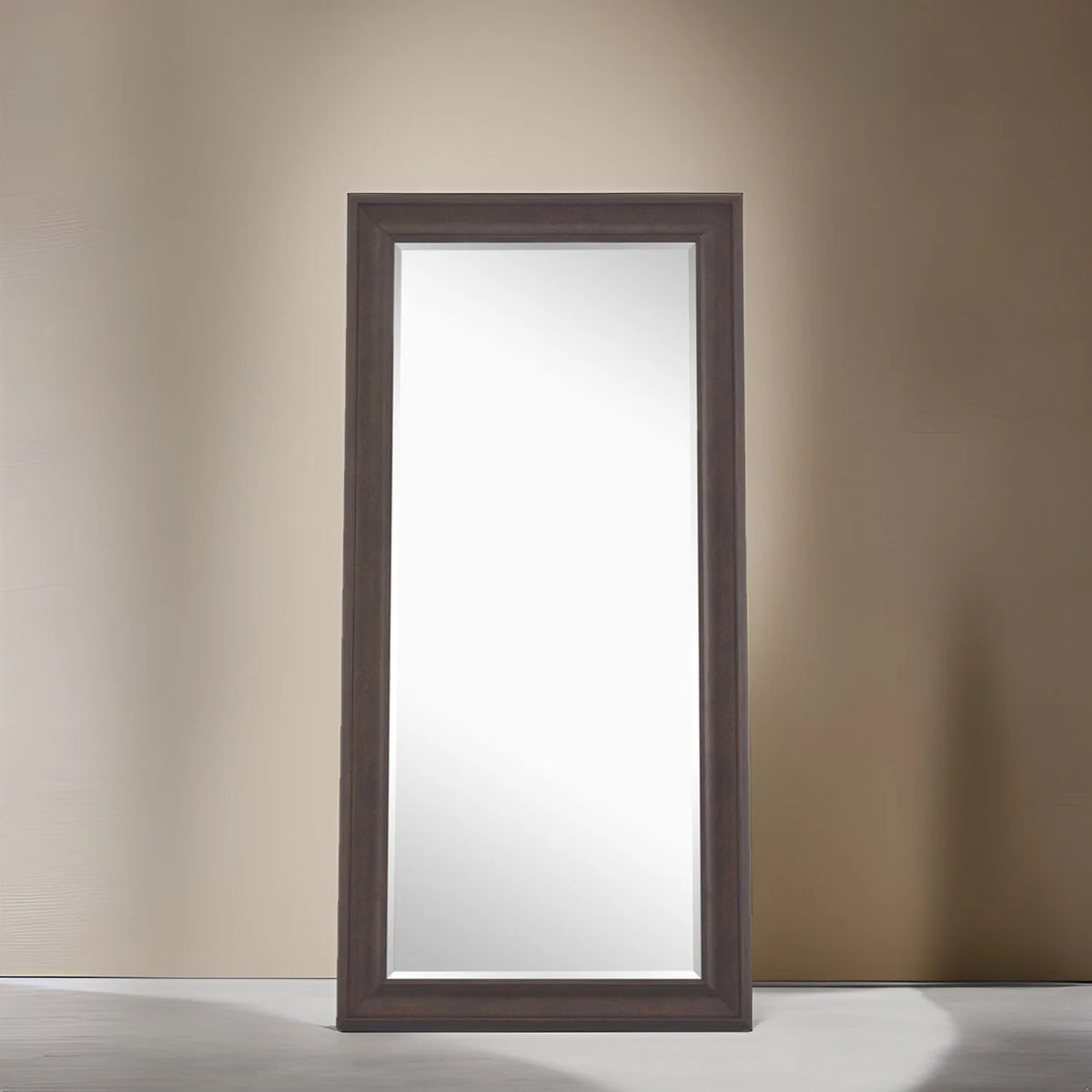 Tall Full Length Mirror, Oversized Rectangle Full Body Wall Mounted Mirror with Smooth Faux Wood Frame