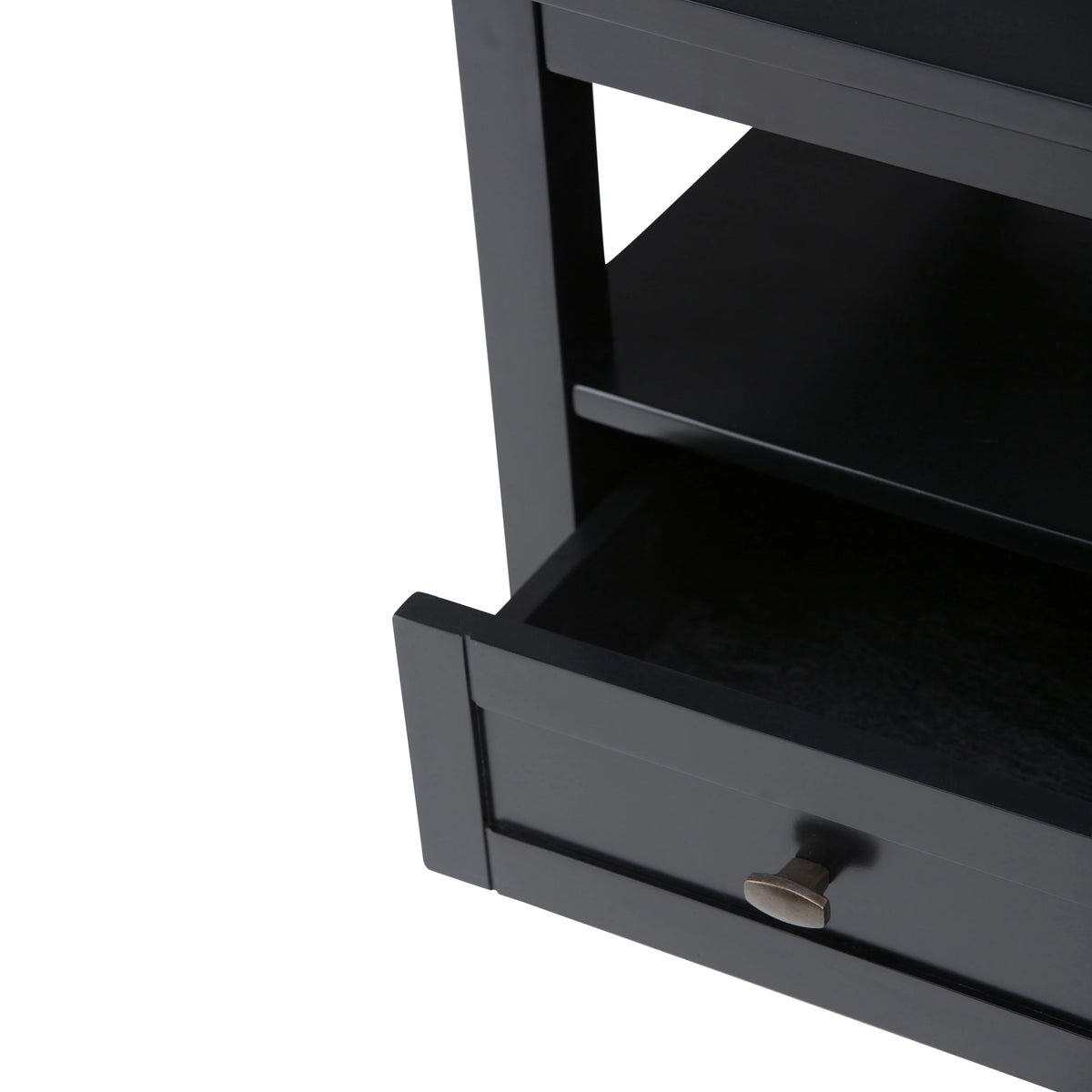 20 Inch Wide Solid Wood Rectangle End Table, Transitional Side Table