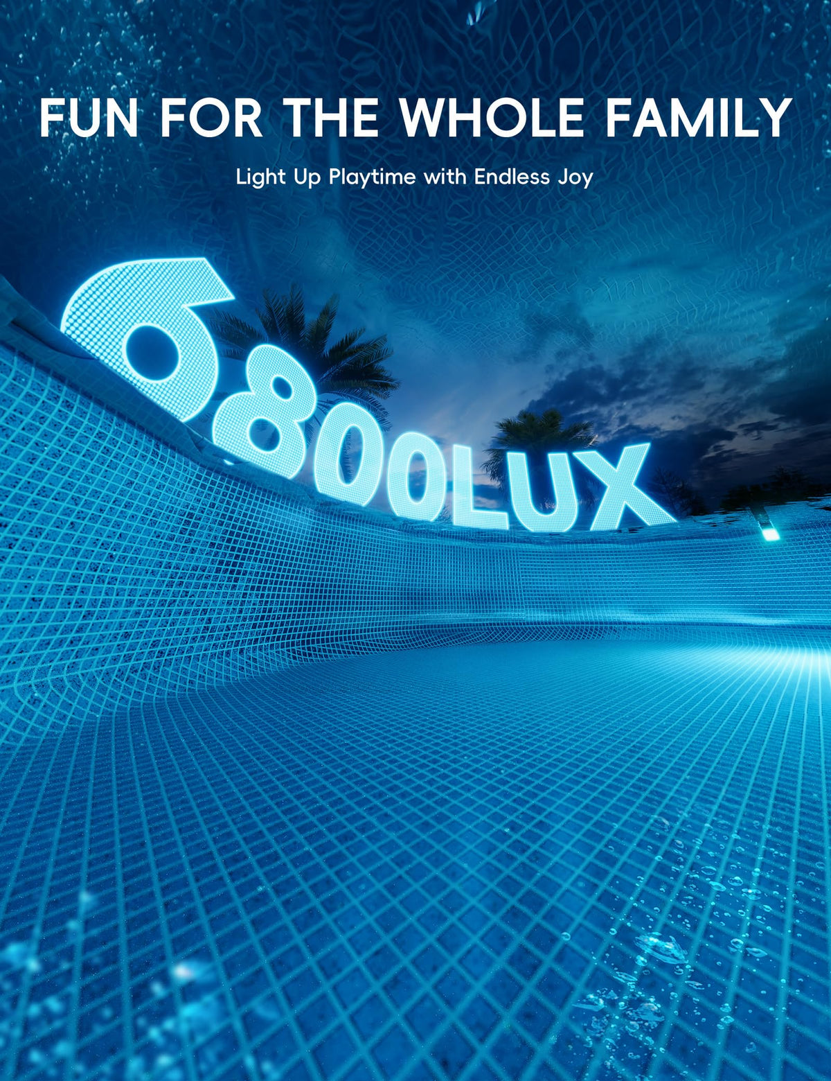 Solar Pool Lights for Steel Wall Above Ground Pools, Solar Powered LED Swimming Pool Lighting