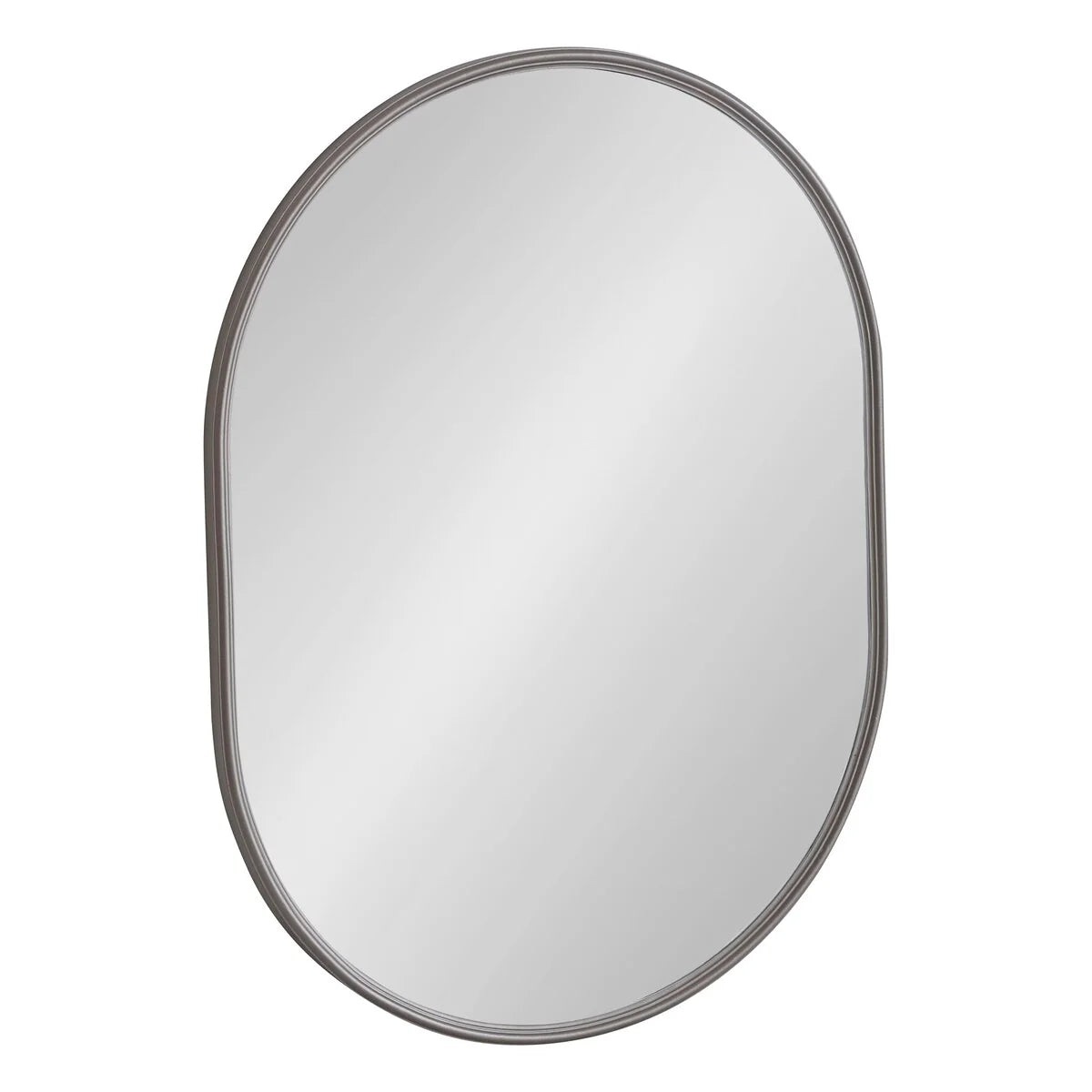 Modern Capsule Framed Wall Mirror, Decorative Oval Accent Mirror for Living Room, Bedroom and Entryway