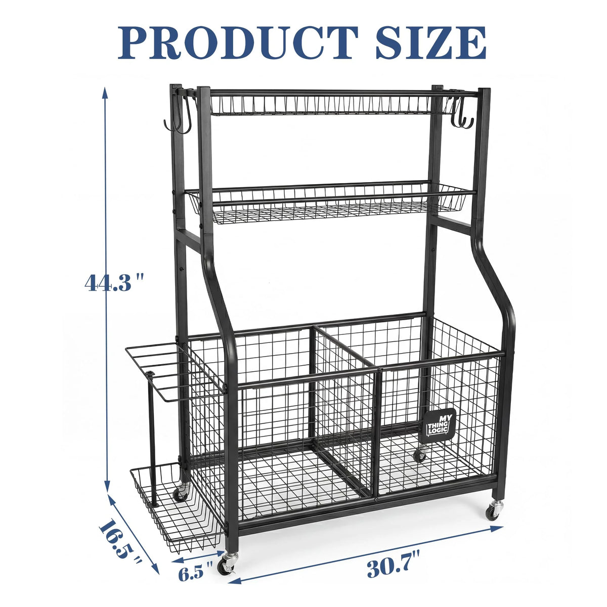Garage Ball Storage Organizer for Sports Equipment, Sports Ball Rack for Home, Garage and Gym