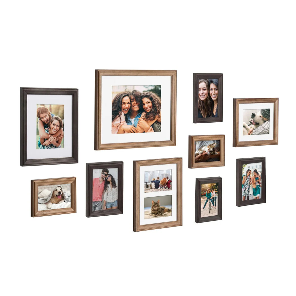 10-Piece Wood Gallery Wall Picture Frame Set, Decorative Photo Display Frames for Living Room, Bedroom and Home Decor
