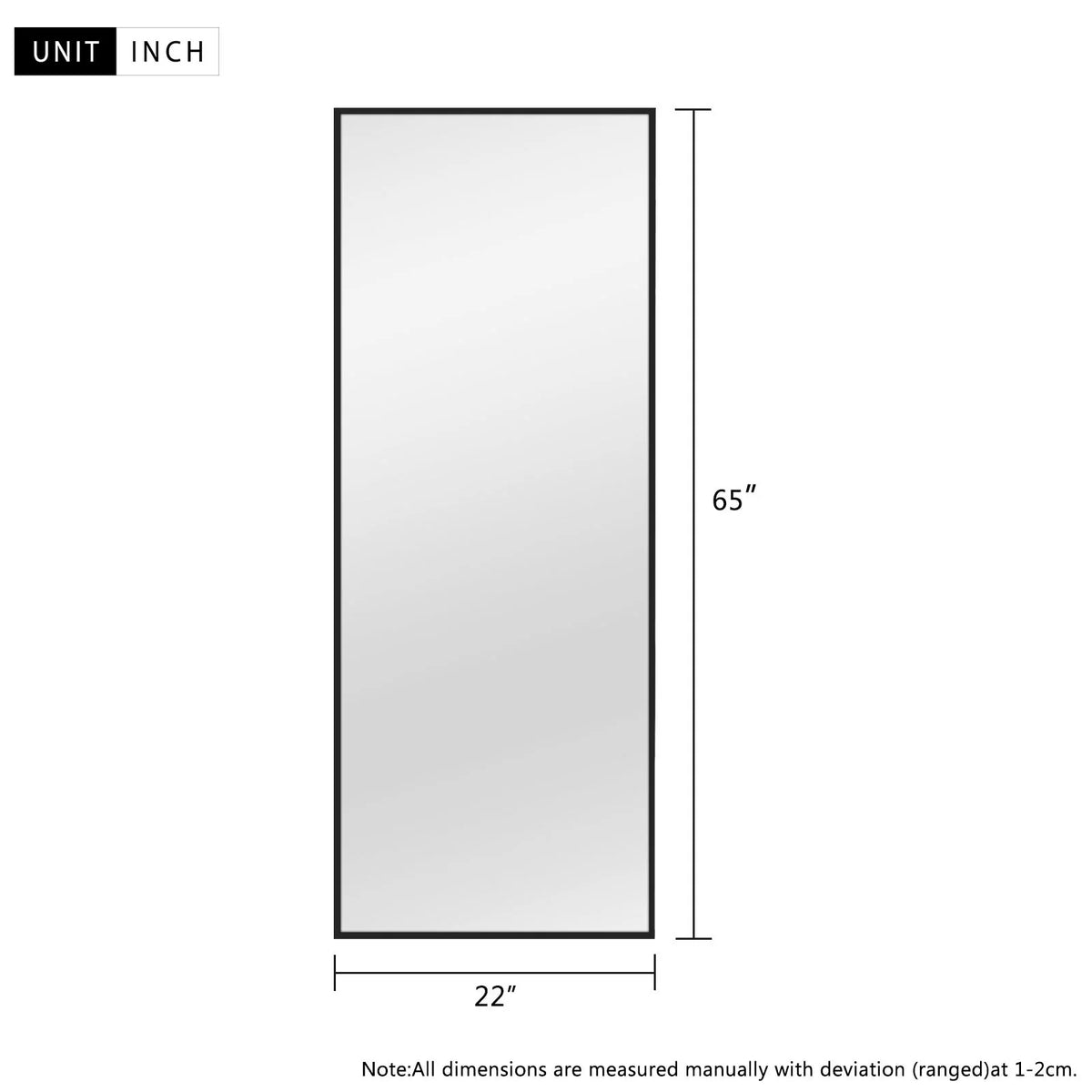 Large Full Length Wall Mounted Mirror, Full Body Dressing Mirror for Bedroom, Entryway and Home Decor