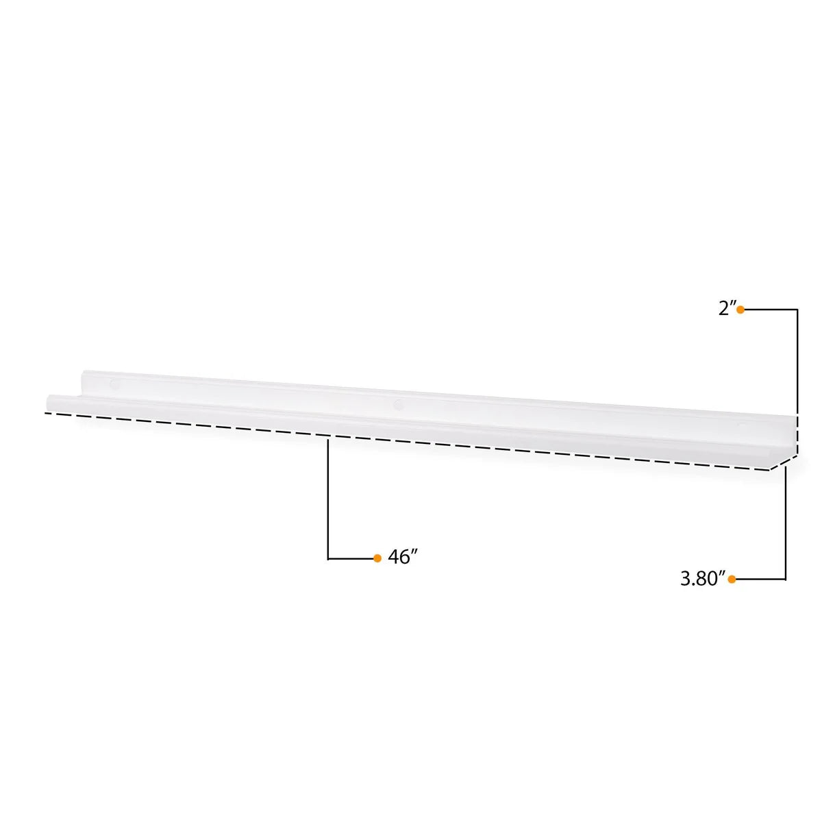 Set of 4 Floating Wall Shelves, 46 Inch Picture Ledge Display Shelves for Photos, Artwork and Home Decor