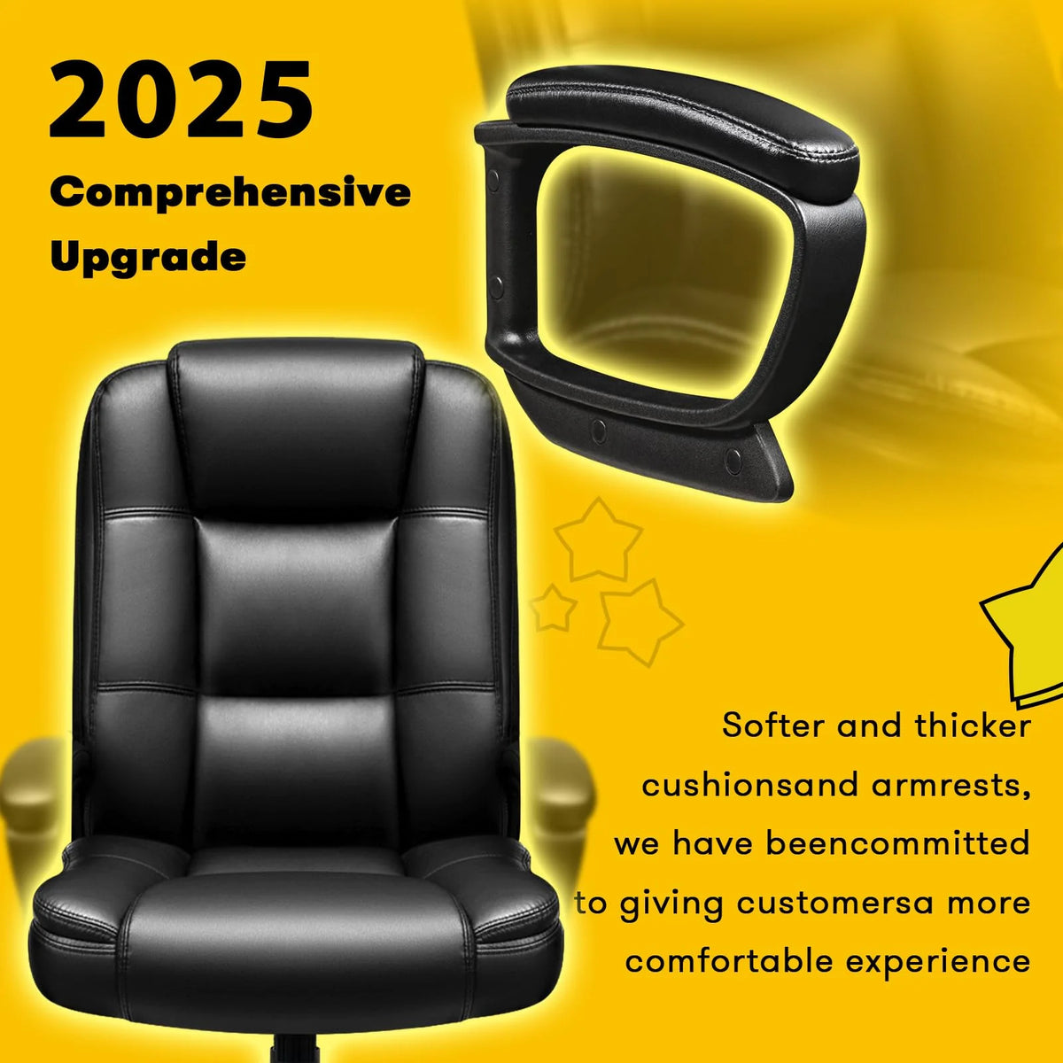Big and Tall Home Office Chair, Heavy Duty Ergonomic Computer Desk Chair for Home and Work