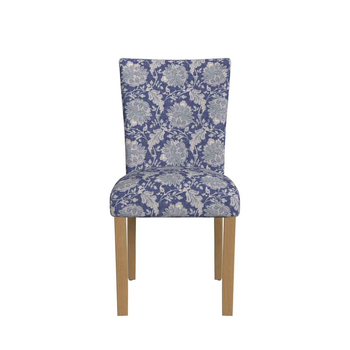 Set of 2 Upholstered Medallion Dining Chairs, Comfortable Parsons Style Chairs for Kitchen and Dining Room