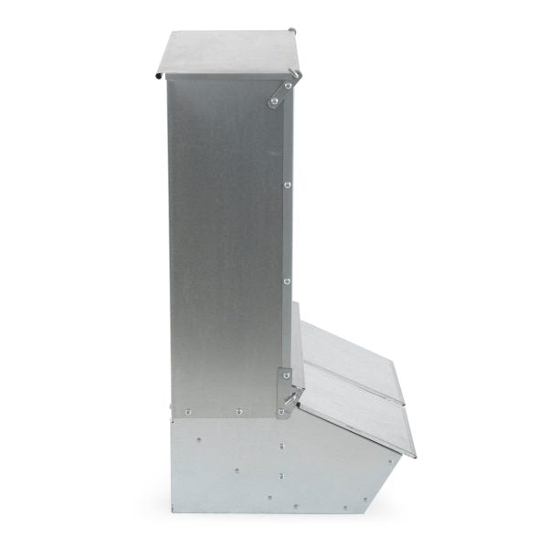 3.7 Bushel 2-Door Hog Feeder �� Galvanized Steel Supplement Feeder for 8 Hogs