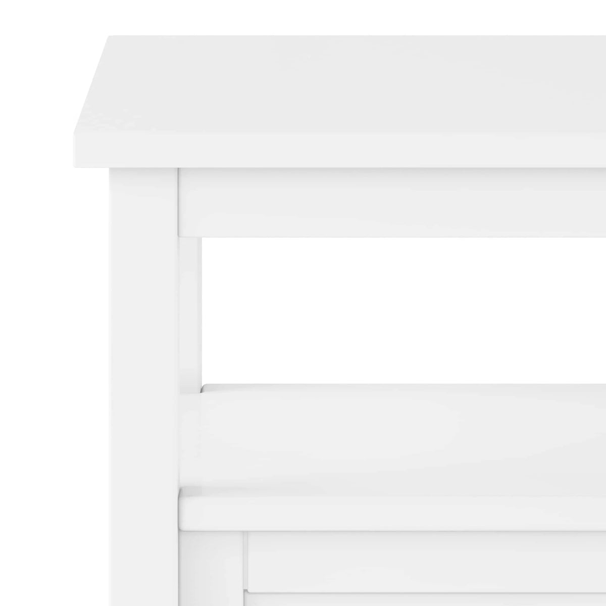 20 Inch Wide Solid Wood Rectangle End Table, Transitional Side Table