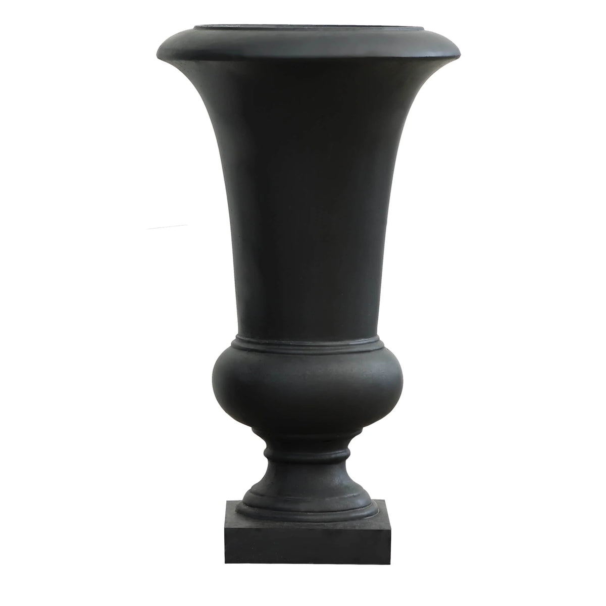 22.75" Tall Handmade Fiber Stone Urn Planter Pot, Decorative Outdoor Garden Flower Container for Patio and Home