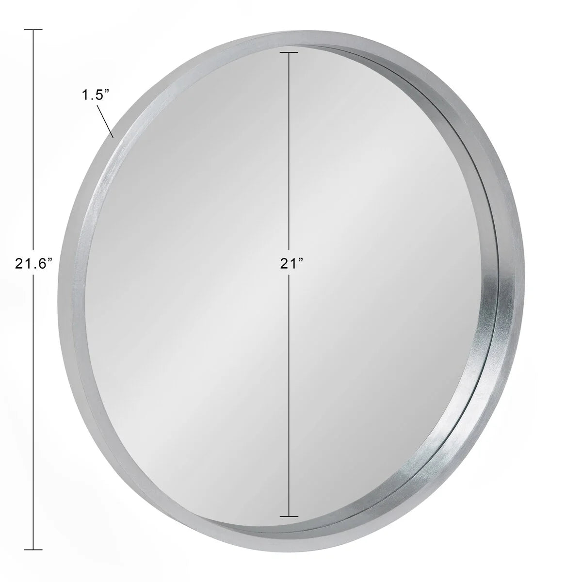 Round Wood Accent Wall Mirror, Modern Decorative Wooden Frame Mirror for Living Room, Bedroom and Entryway