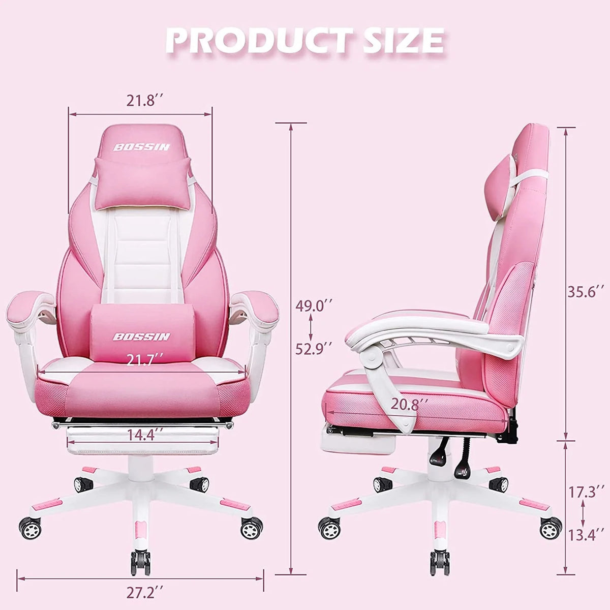 Racing Style Gaming Chair, 300 lbs Big and Tall High Back Computer Chair