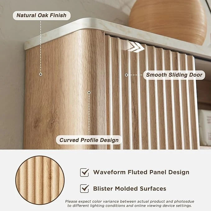 Modern Bathroom Wall Cabinet, Wall Mounted Medicine Storage Organizer with Shelves for Home Organization