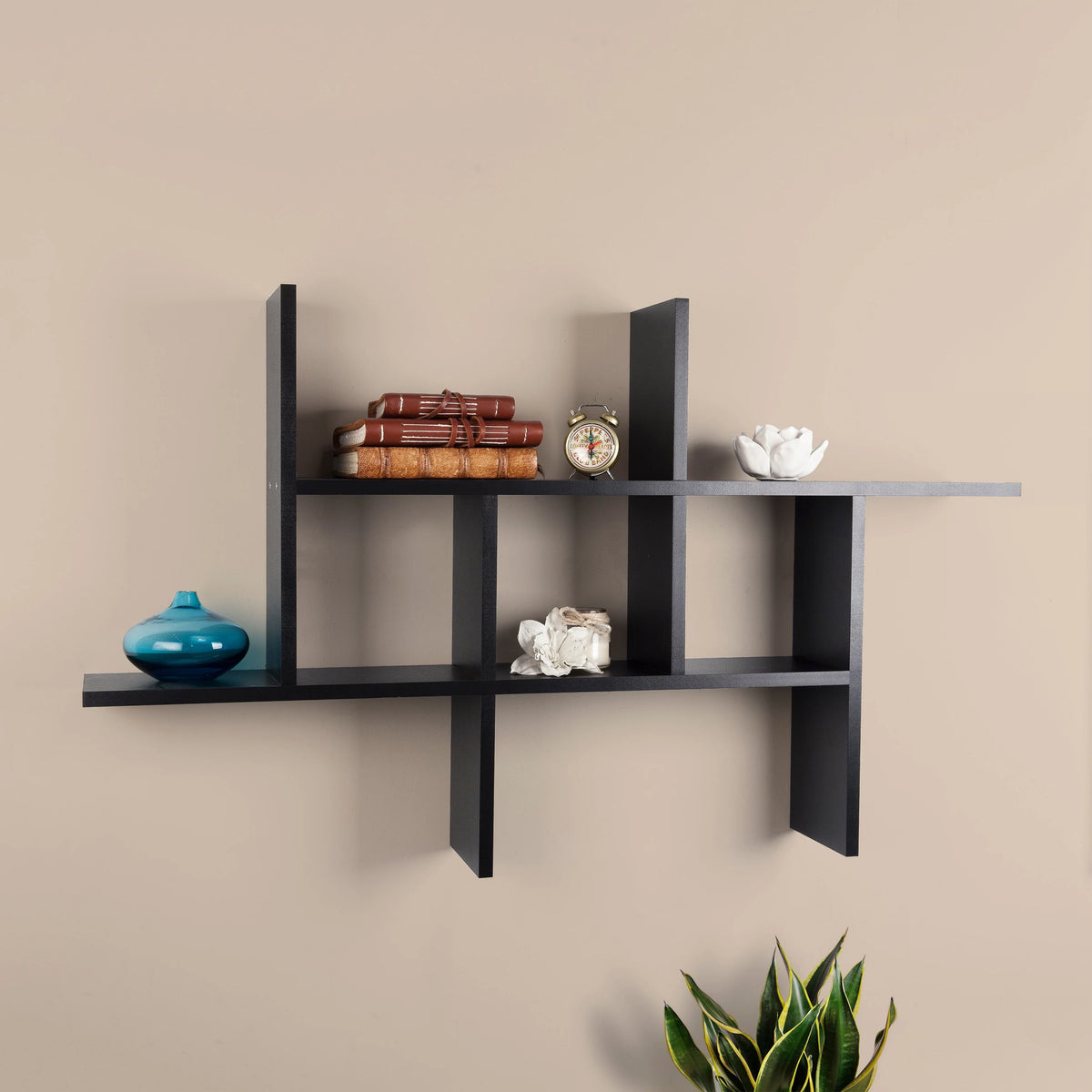 Cantilever Floating Wall Shelf, Modern Decorative Display Shelf for Living Room, Bedroom and Home Storage