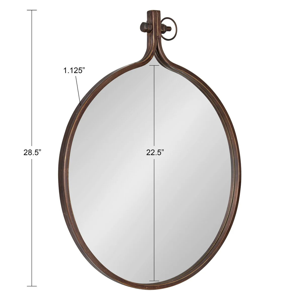 Modern Round Wall Mirror, Decorative Circular Accent Mirror for Living Room, Bedroom and Entryway