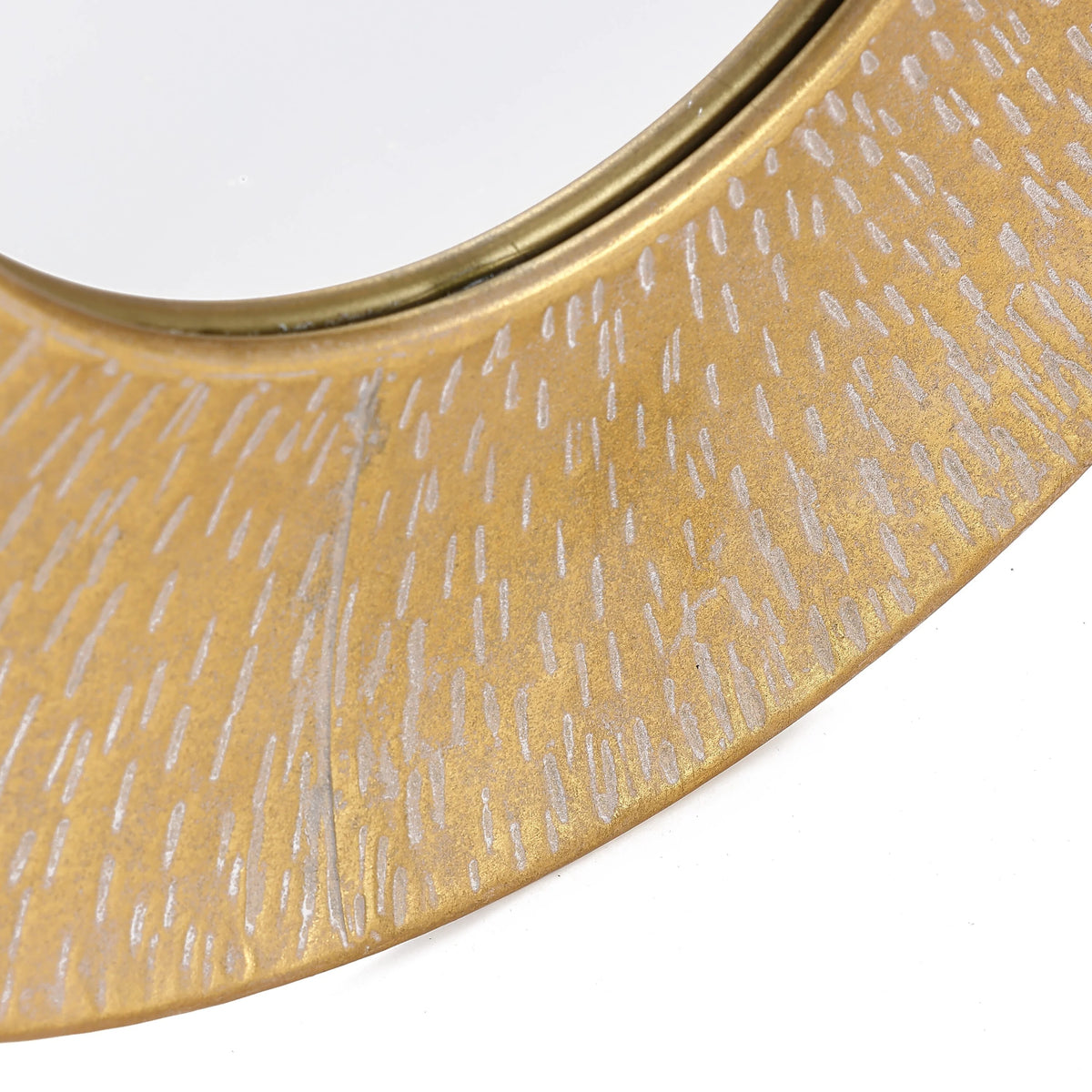 3-Piece Gold Metal Round Wall Mirror Set, 22.25" Diameter x 2.36" Deep, Decorative Wall Mirrors