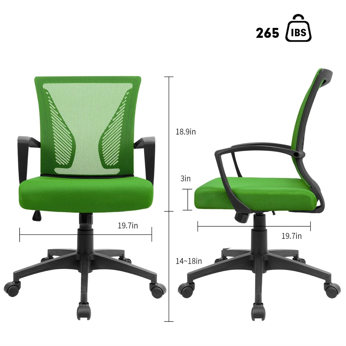 Ergonomic Mesh Office Chair with Lumbar Support, Breathable Computer Desk Chair