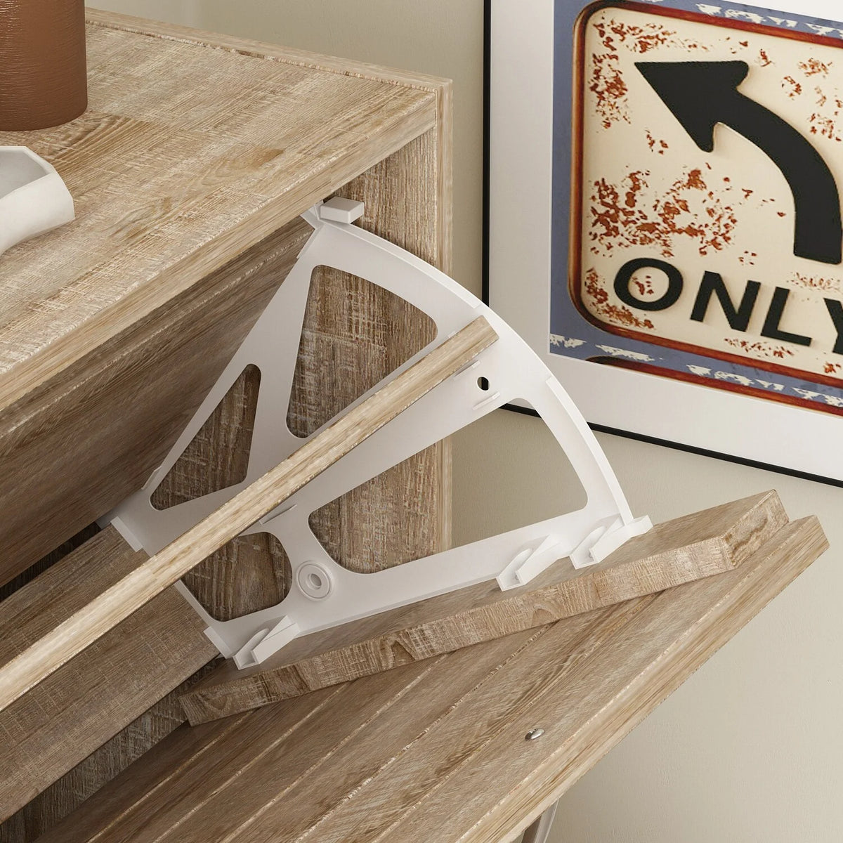 Modern Shoe Storage Cabinet for Entryway and Hallway, Space-Saving Shoe Organizer