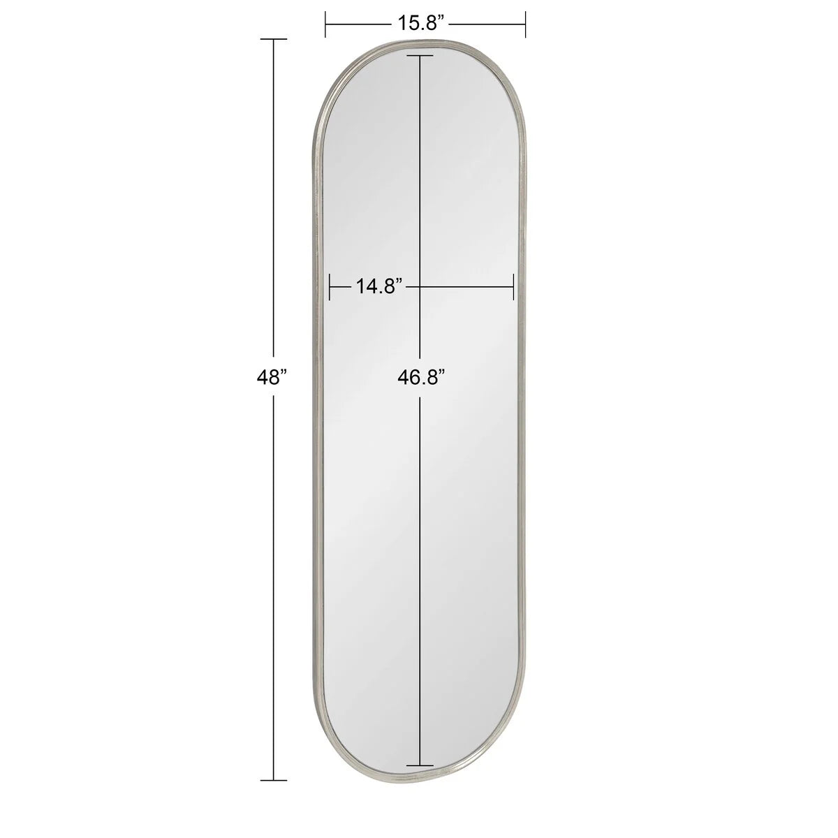 Modern Capsule Framed Wall Mirror, Decorative Oval Accent Mirror for Living Room, Bedroom and Entryway
