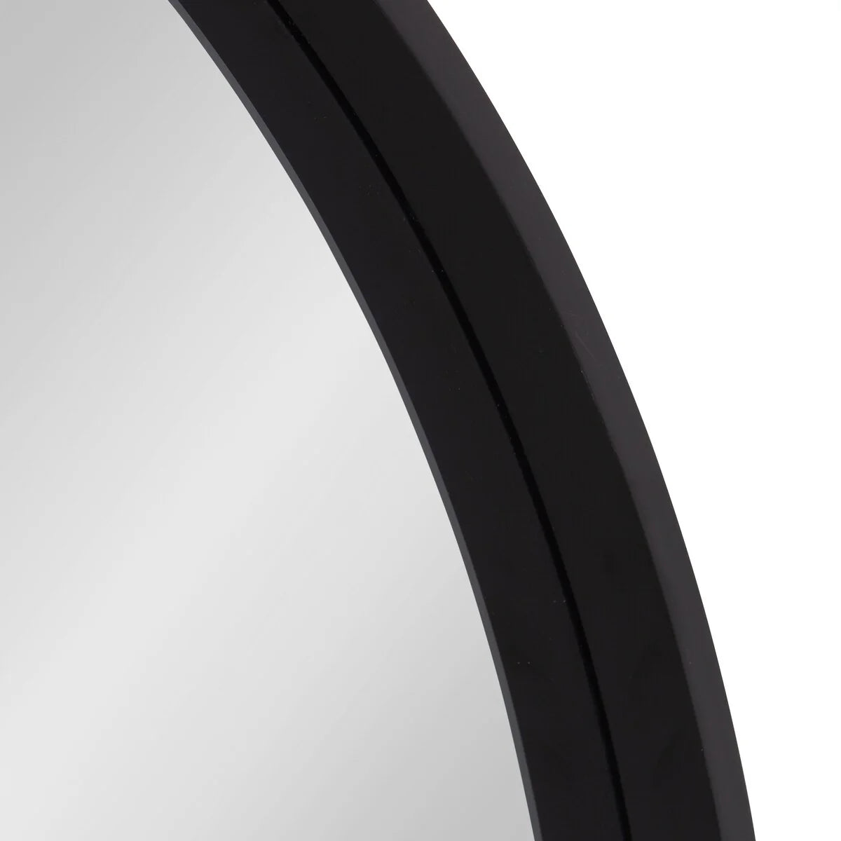 Round Wood Accent Wall Mirror, Modern Decorative Wooden Frame Mirror for Living Room, Bedroom and Entryway