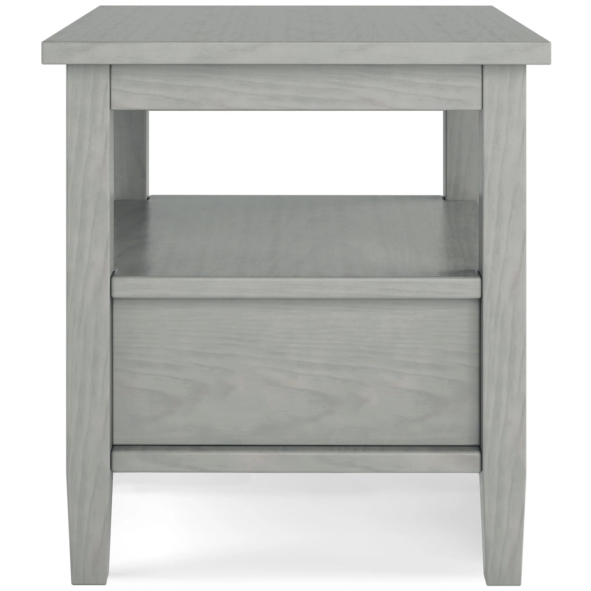 20 Inch Wide Solid Wood Rectangle End Table, Transitional Side Table