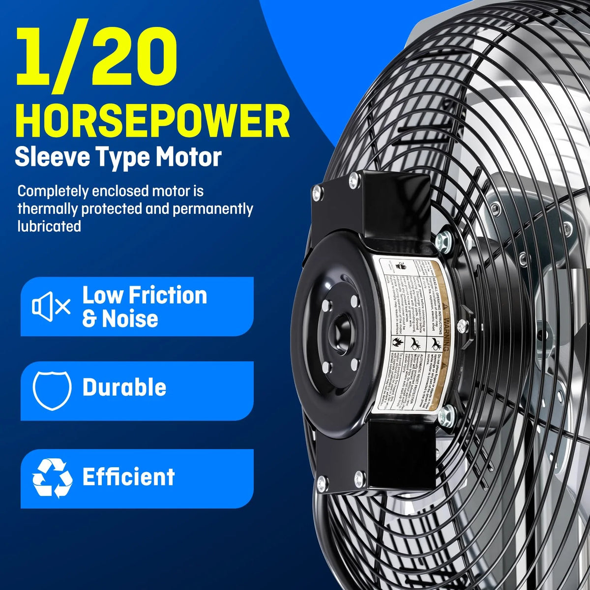 12 Inch Wall Mounted Exhaust Fan with Thermostat, High Velocity Ventilation Fan for Garage, Workshop and Home Ventilation