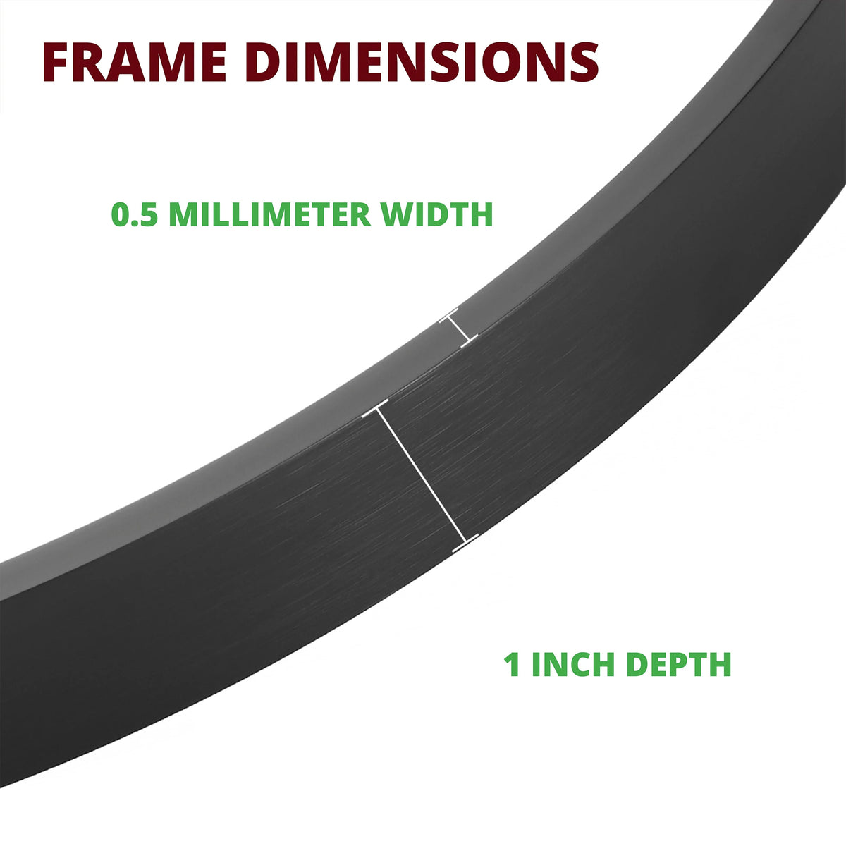 Modern Round Aluminum Wall Mirror, Decorative Circular Metal Frame Mirror for Living Room, Bedroom and Entryway