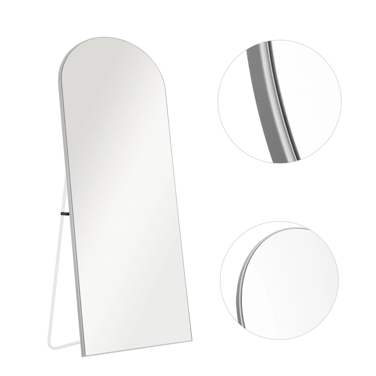 Arched Full Length Floor Mirror, Large Full Body Standing and Wall Mounted Mirror for Bedroom, Living Room and Home Decor