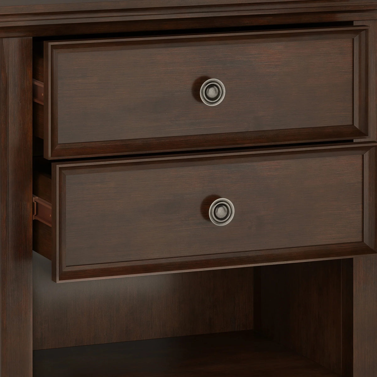 24 Inch Wide Solid Wood Nightstand, Bedside Table and Bedroom End Table