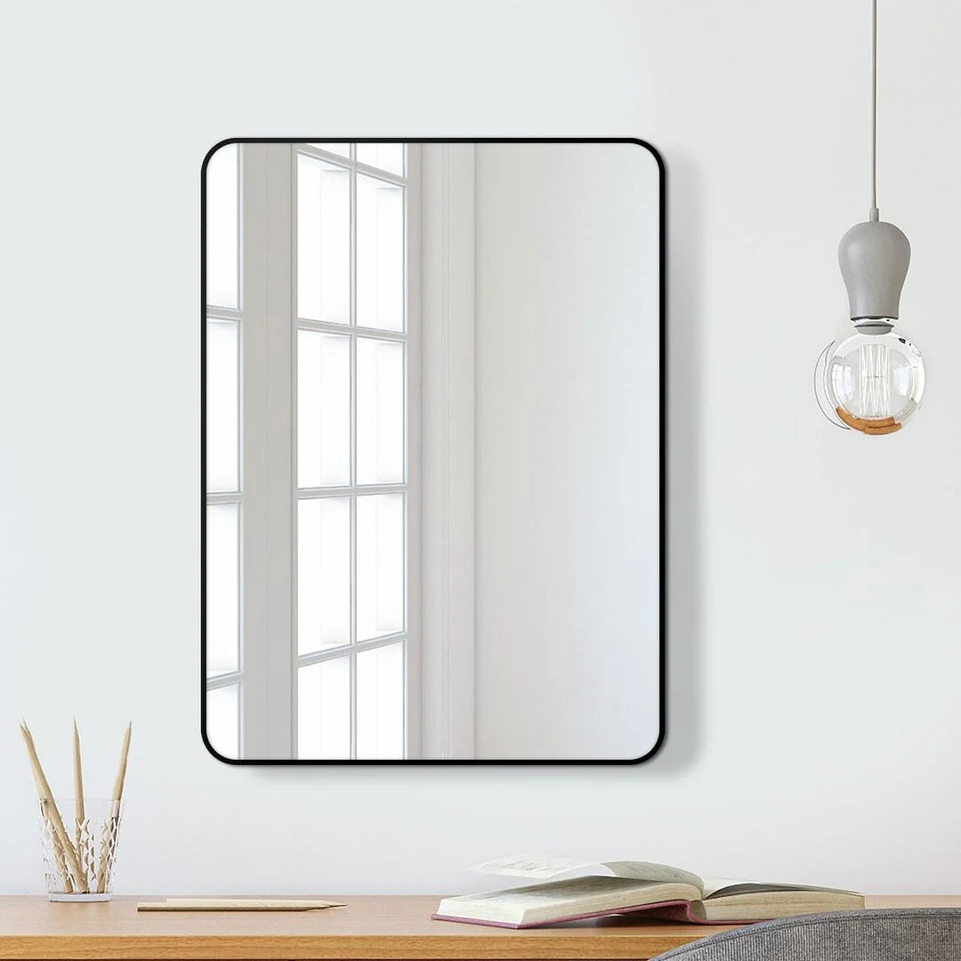 Metal Venetian Wall Mounted Mirror, Decorative Vintage Style Hanging Mirror for Living Room, Bedroom and Entryway