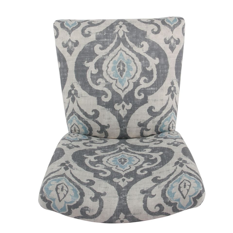 Set of 2 Upholstered Medallion Dining Chairs, Comfortable Parsons Style Chairs for Kitchen and Dining Room