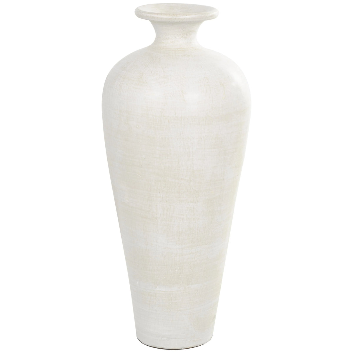 Tall Ceramic Amphora Floor Vase, White Decorative Vase for Home Decor