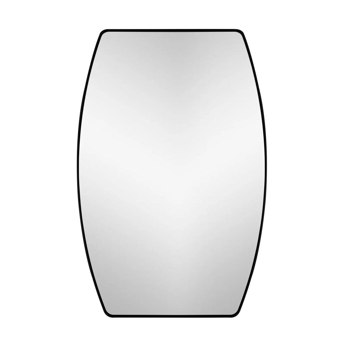 Modern Oblong Metal Wall Mirror, Decorative Elongated Hanging Mirror for Living Room, Bedroom and Entryway