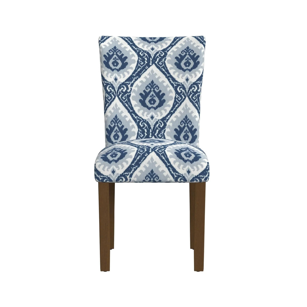 Set of 2 Upholstered Medallion Dining Chairs, Comfortable Parsons Style Chairs for Kitchen and Dining Room
